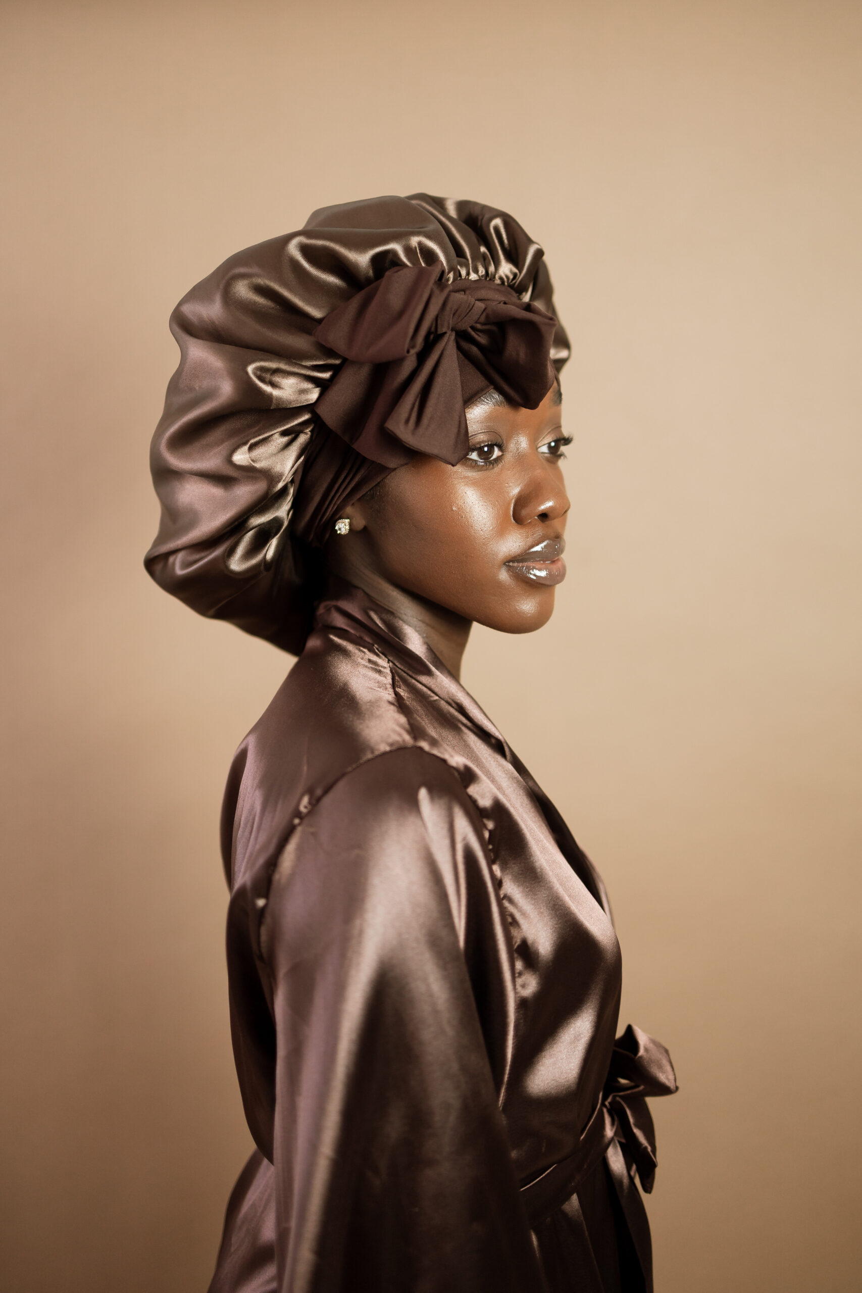 Touca de amarrar marrom2 Touca de Amarrar - Imagem 1